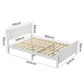 Macey Solid Pine Timber Bed Frame - White Double