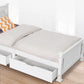 Leah Set of 2 Wooden Bed Frame Storage Trundle Drawers - White