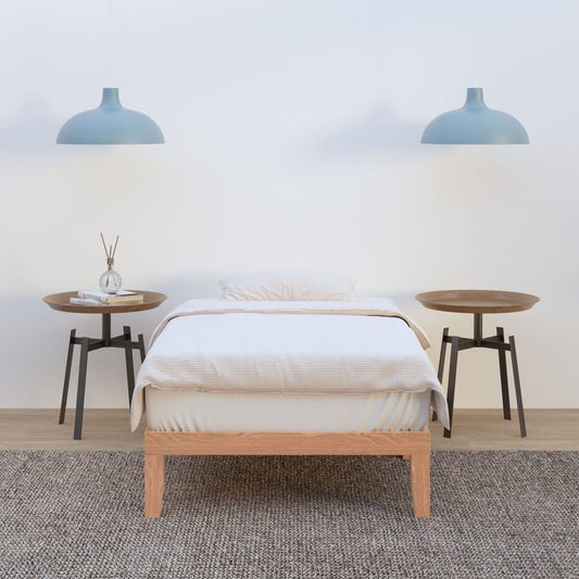 Lorelei Warm Wooden Natural Bed Base - Natural Single