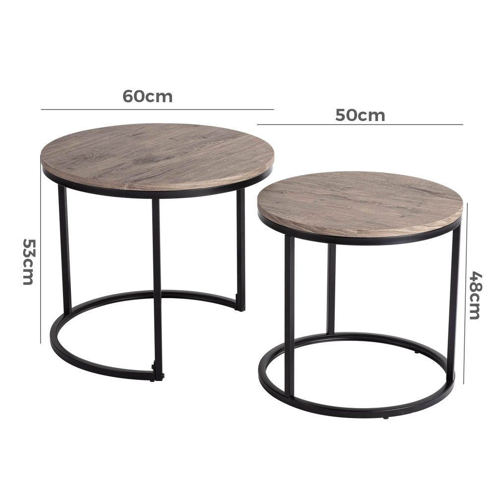Iram Coffee Table Stack-Style Nesting - Wood