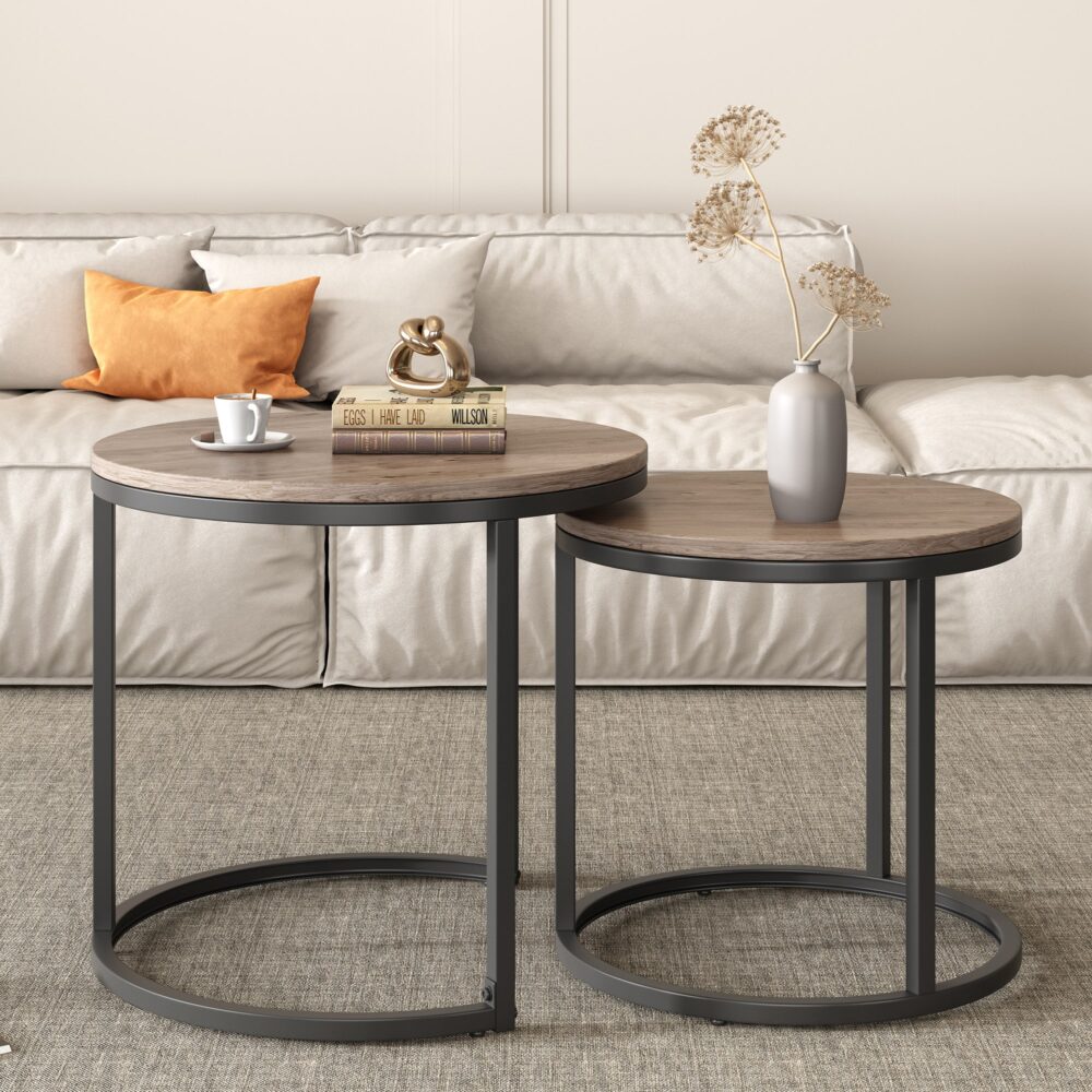 Iram Coffee Table Stack-Style Nesting - Wood