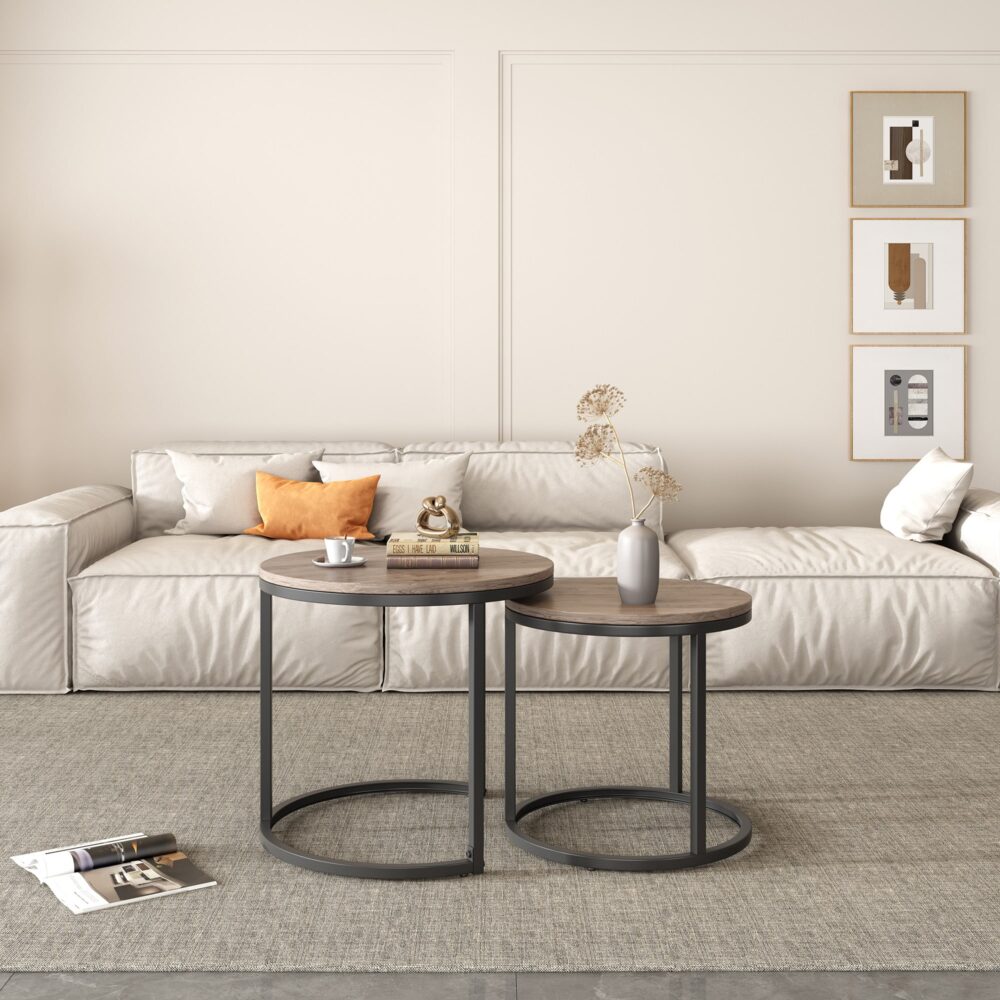 Iram Coffee Table Stack-Style Nesting - Wood