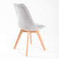 Fleur Set of 2 Retro Dining Cafe Chair Padded Seat - Grey