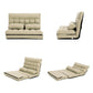 Merryn 2-Seater Lounge Couch Sofa Bed Double Seat Leather - Beige