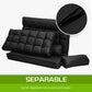 Merryn 2-Seater Lounge Couch Sofa Bed Double Seat Leather - Black