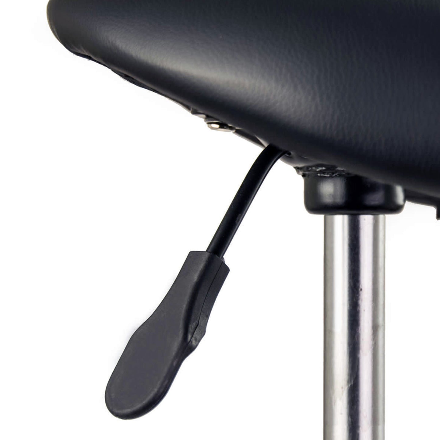 Salon Barber Stool Swivel Saddle Type - Black