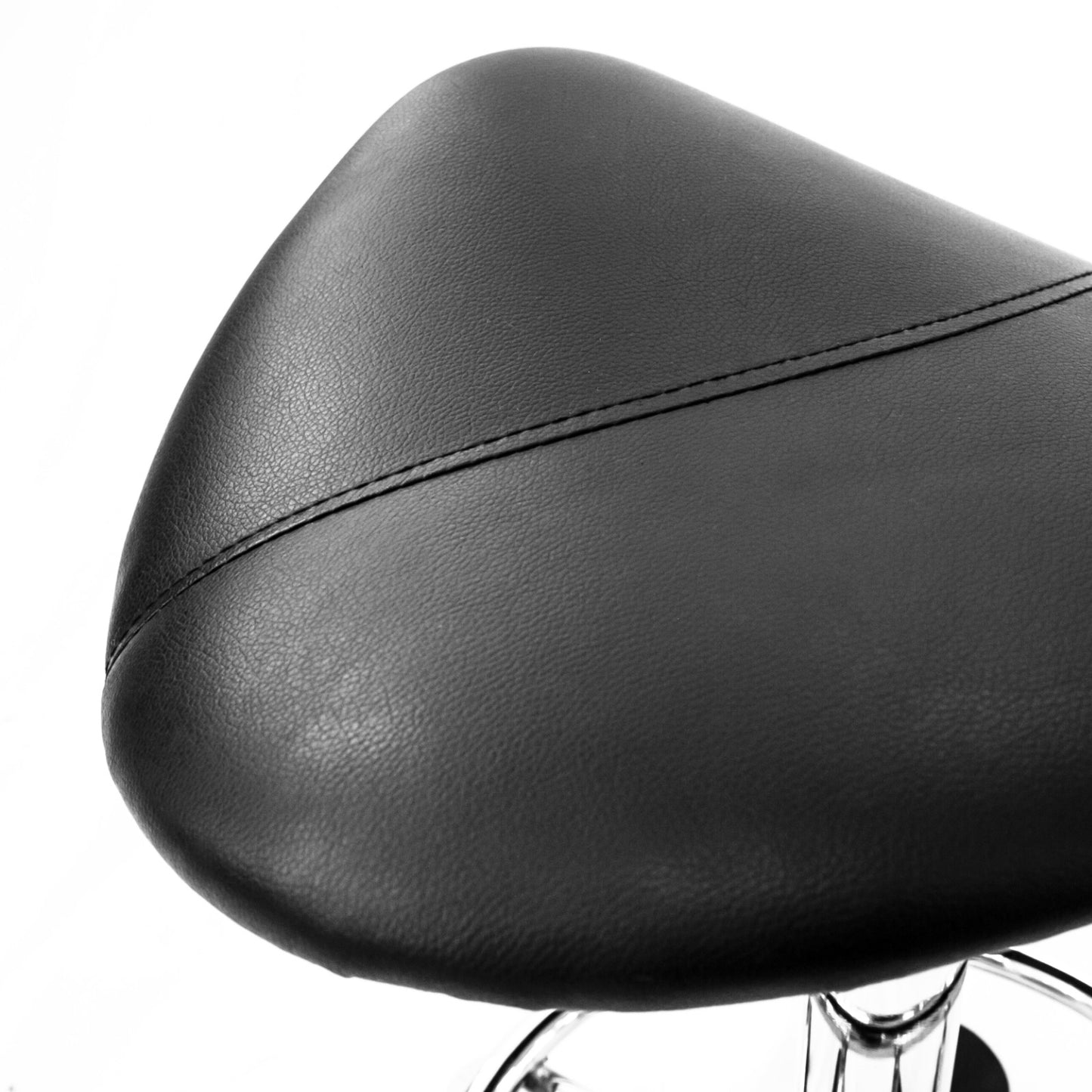 Salon Barber Stool Swivel Saddle Type - Black