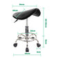 Salon Barber Stool Swivel Saddle Type - Black