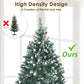 4ft 1.2m 390 Tips Snowy Christmas Tree Xmas Pine Cones Green