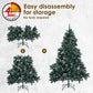 5ft 1.5m 720 Tips Snowy Christmas Tree Xmas Pine Cones + Bauble Balls Green