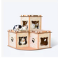 Cat Cardboard House Tower Condo Scratcher Pet Post Pad Mat Furniture