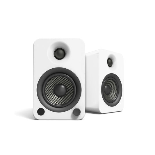 YU4 140W Powered Bookshelf Speakers With Bluetooth® And Phono Preamp - Matte White