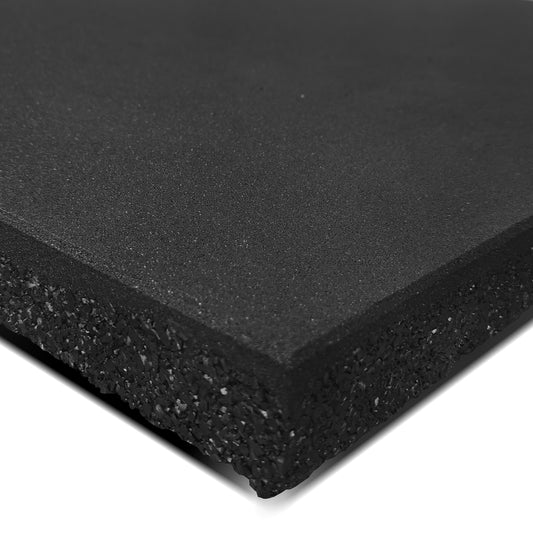50mm Commercial Dual Density Rubber Gym Floor Tile Mat (1m x 1m) Pack of 2 - Set of 2