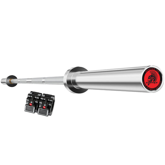 SPARTAN100 7ft 20kg Olympic Barbell with Lockjaw Collars