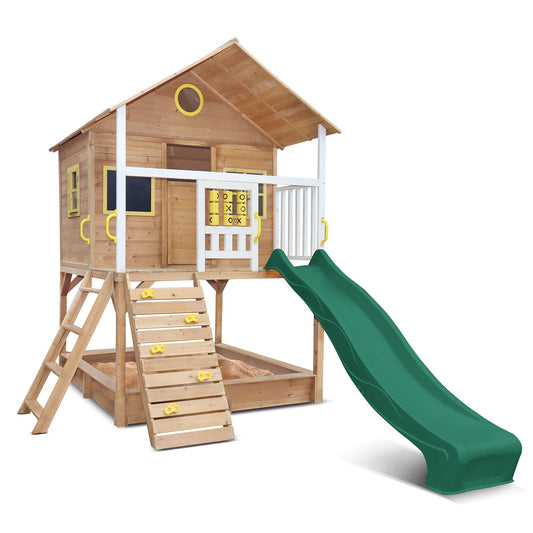 Kids Warrigal Cubby House - Green Slide