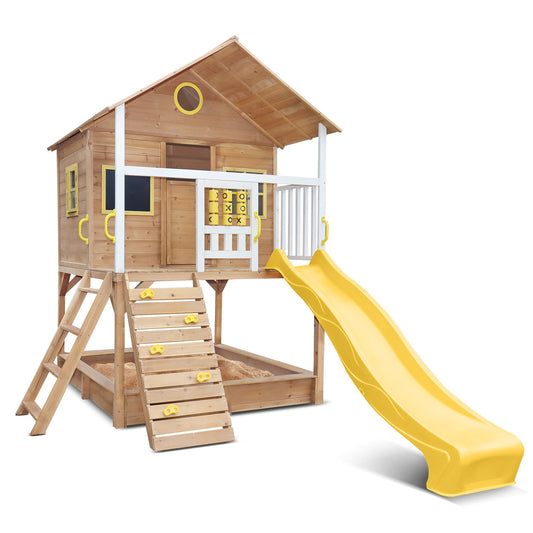 Kids Warrigal Cubby House - Yellow Slide