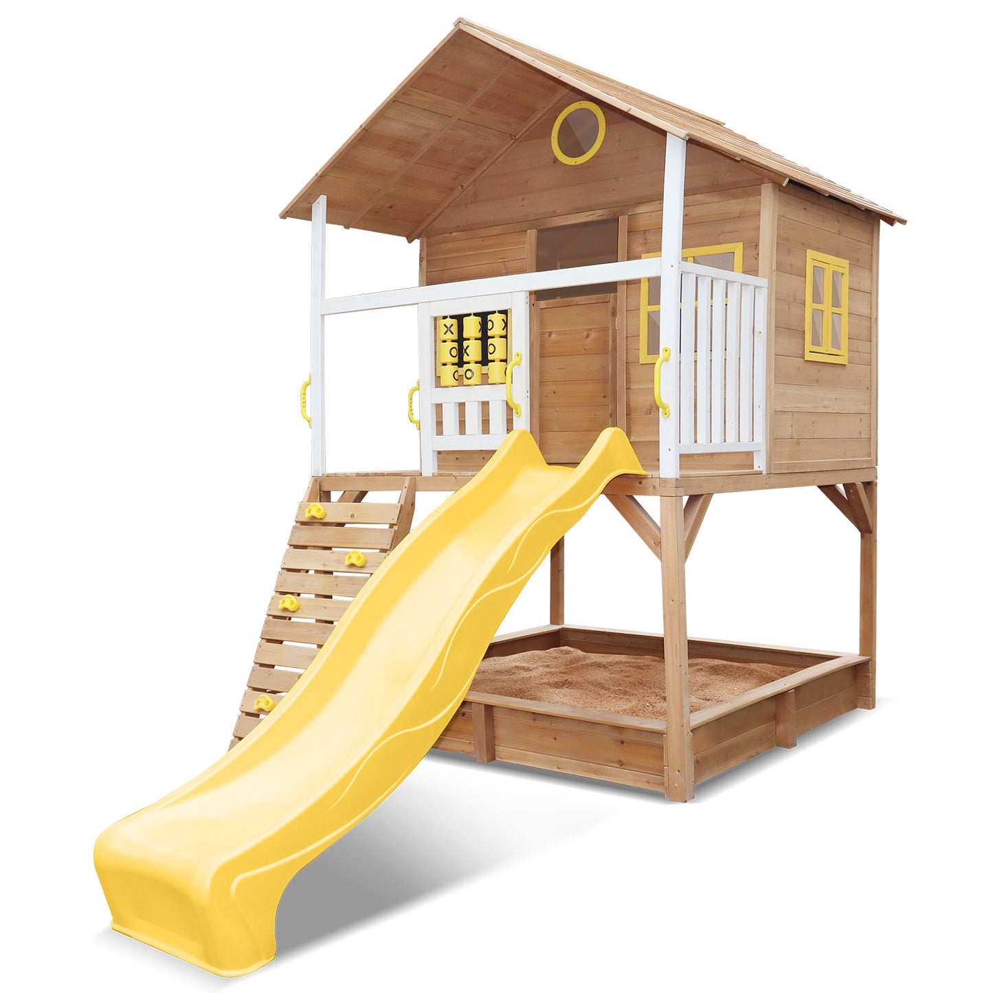 Kids Warrigal Cubby House - Yellow Slide