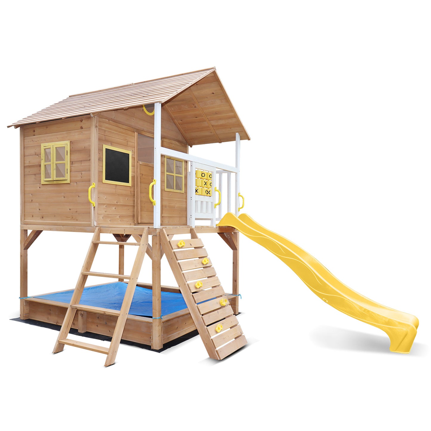 Kids Warrigal Cubby House - Yellow Slide