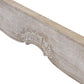 Vinka Bed Frame Fabric Linen Oak Wood Washed Finish Mattress Support - White Queen