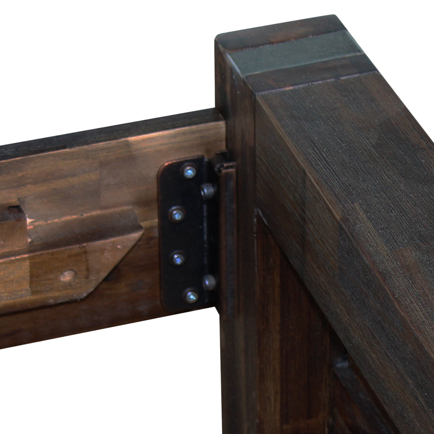 Allison Bed Frame in Solid Wood Veneered Acacia Bedroom Timber Slat - Chocolate King