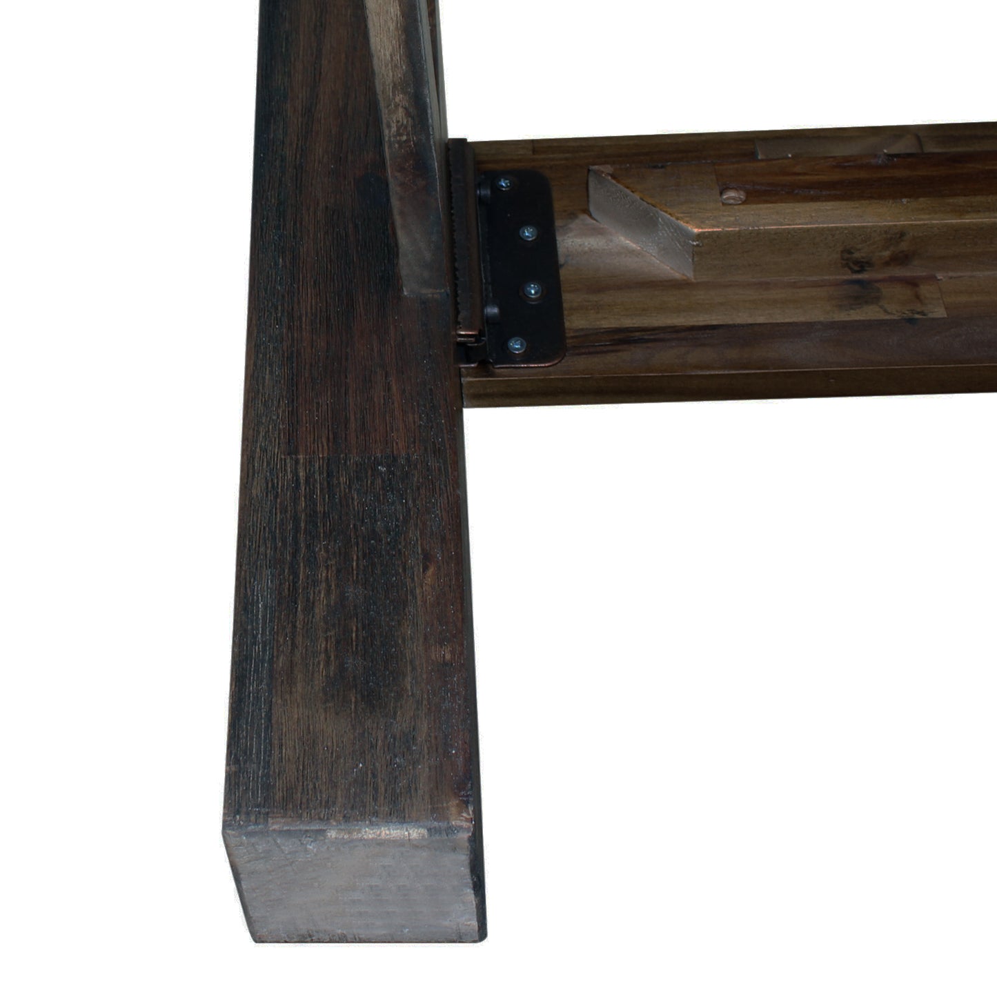 Allison Bed Frame in Solid Wood Veneered Acacia Bedroom Timber Slat - Chocolate King