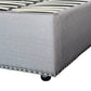 Luna Upholstered French Provincial High Bedhead Bed Frame Fabric - Grey Queen