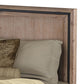 Gabriella Acacia Wood Silver Brush Wood Bed Frame - Natural Queen