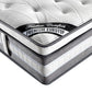 Caleb 34cm Mattress Euro Top Pocket Spring Coil with Knitted Fabric Medium Firm Thick - Queen