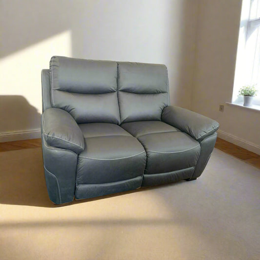 Melty 2-Seater Finest Fabric Electric Recliner Feature Multi Positions Ultra Cushioned USB Outlets - Charcoal