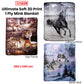 Walden Throw Soft Blanket 375GSM 1 Ply 3D Print Faux Mink Blanket Queen 200x240cm - Winter Wolf