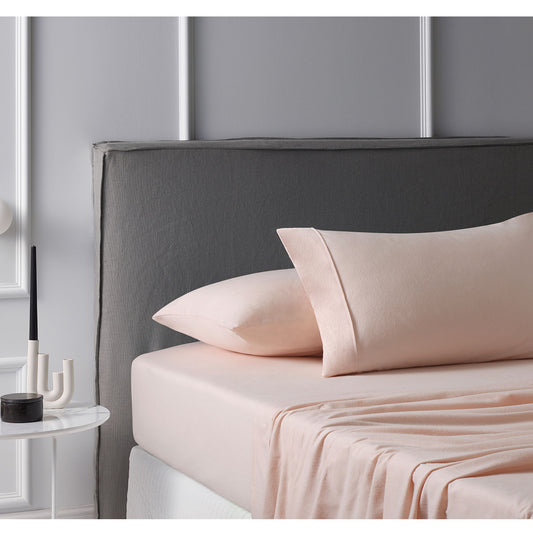 King Accessorize Cotton Flannelette Sheet Set Blush