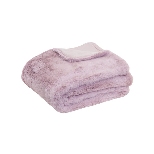 Wadi Throw Soft Blanket Faux Fur Throw Blanket - Lilac - Lilac