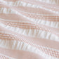 KING Seersucker Waffle Quilt Cover Set - Rose Dust