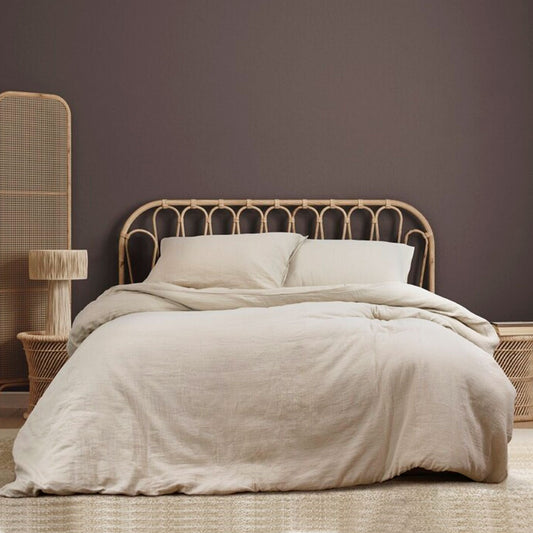QUEEN Cotton Gauze Quilt Cover Set - Beige