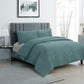 KING Embossed Velvet Quilt Cover Set - Green