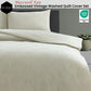 KING Embossed Vintage Washed Quilt Cover Set - Beige