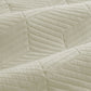 KING Embossed Vintage Washed Quilt Cover Set - Beige