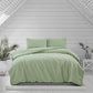 KING Embossed Quilt Cover Set - Palm Green