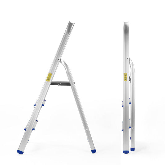 4 Step Ladder Multi-Purpose Foldable Folding Aluminium Home Office Shop
