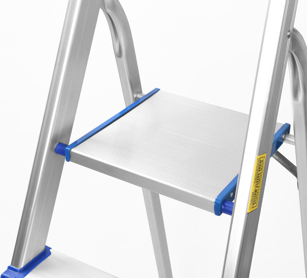 4 Step Ladder Multi-Purpose Foldable Folding Aluminium Home Office Shop
