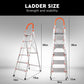 6 Step Ladder Folding Aluminium Portable Multi-Purpose Household Tool Non-Slip