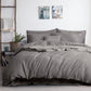 KING Luxurious Linen Cotton Quilt Cover Set - Grey