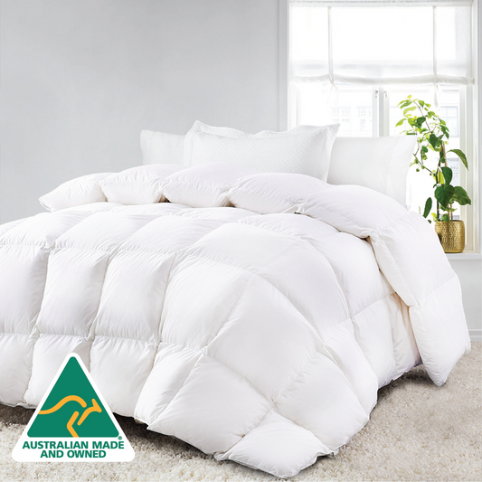 DOUBLE 800GSM Ultra Warm Winter Microfibre Quilt - White