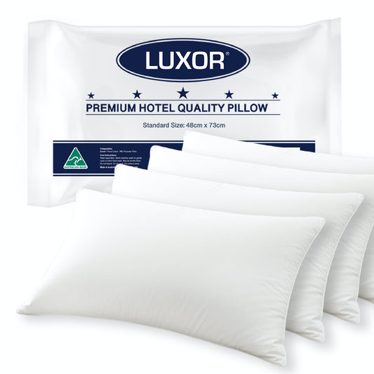 Set of 4 Hotel Quality Pillow Standard Size - White