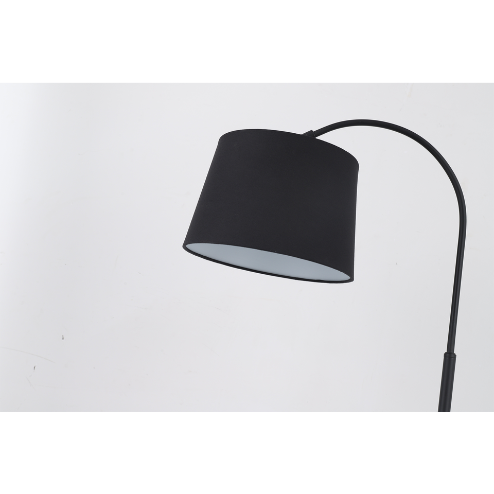 Traditional Drum Shape Table Lamp - Black