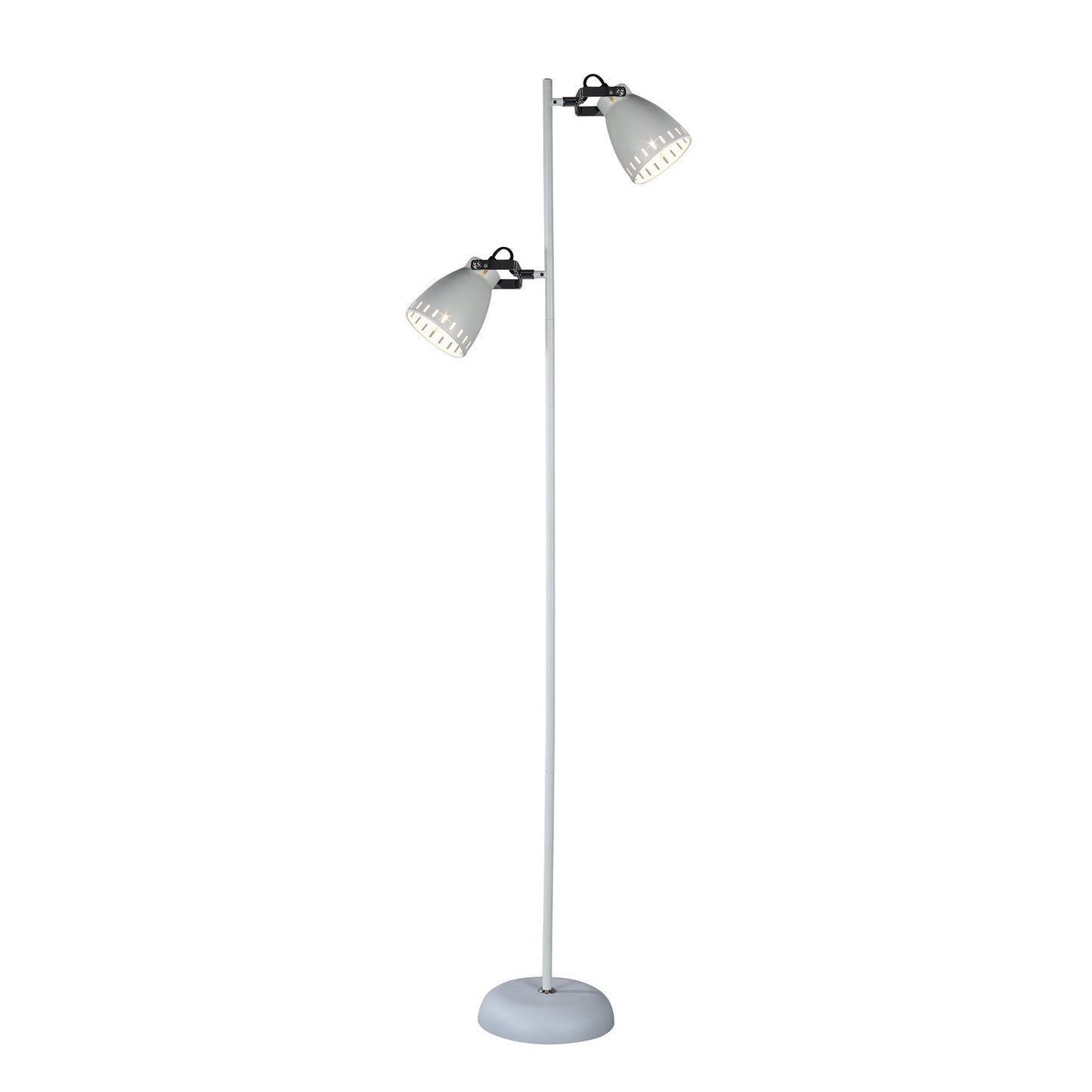 158cm Dual Light Metal Floor Lamp - White