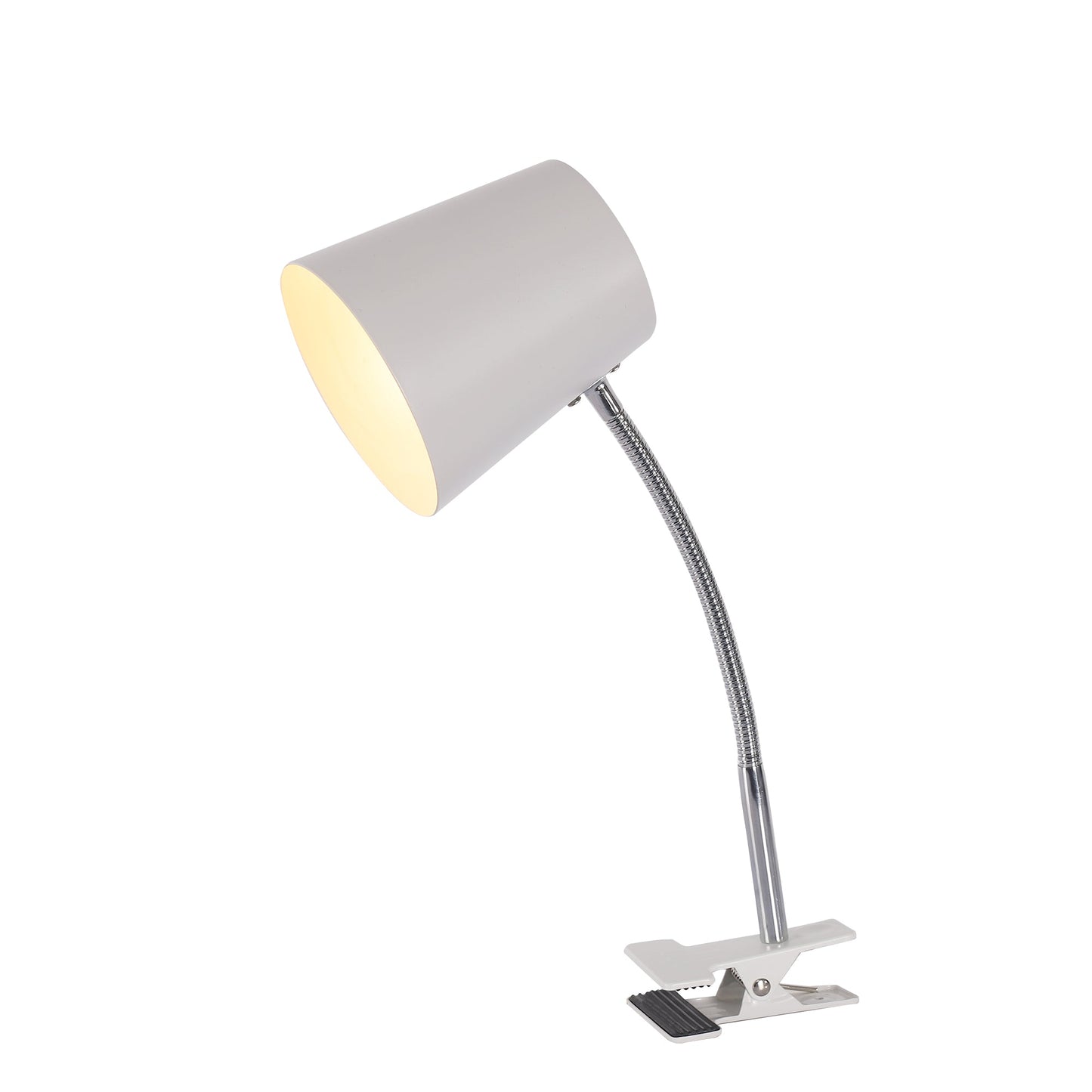 Stylish Cone Shape Metal Table Lamp - White