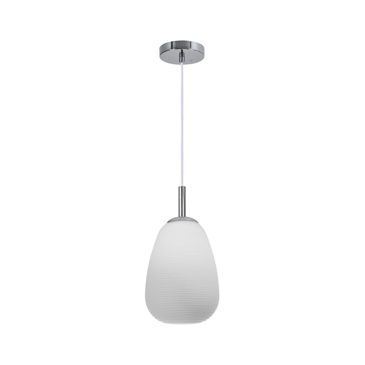 Ribbed Design Glass Pendant Light