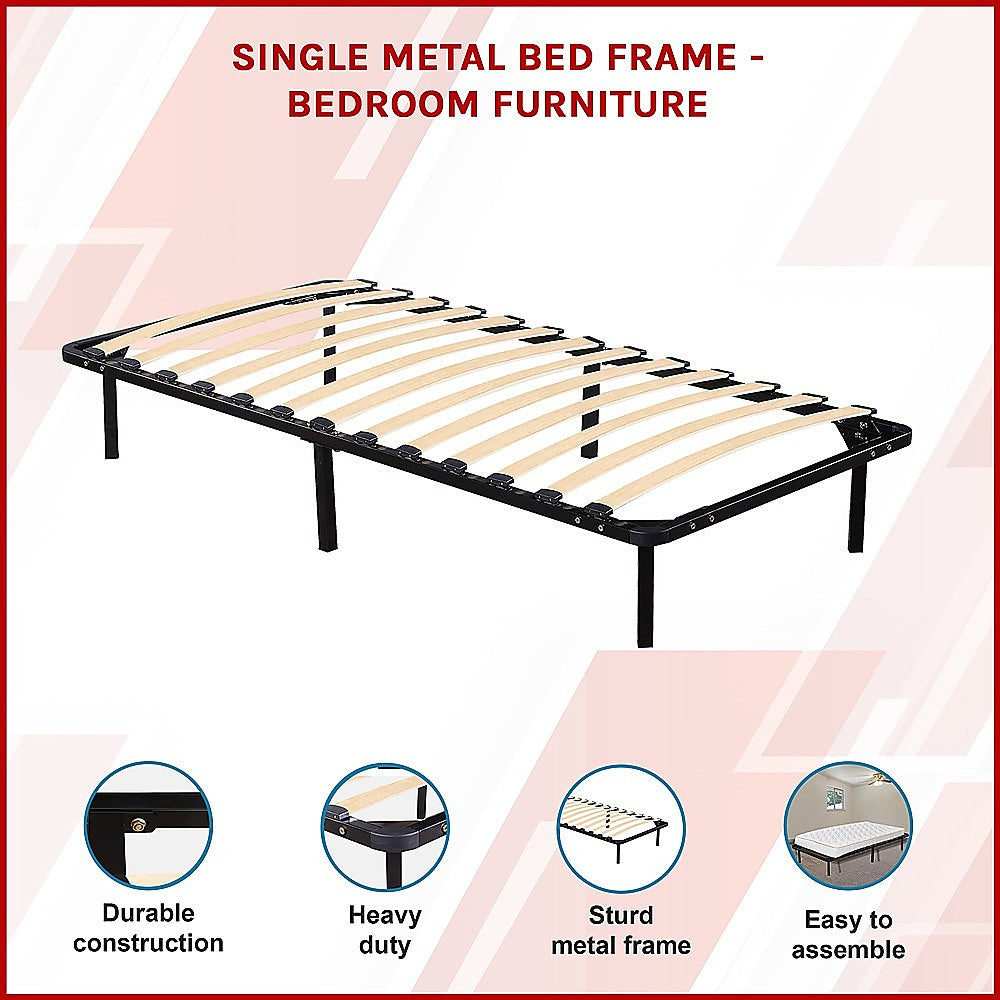 Eliana Metal Bed Frame - Black Single