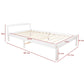 Gilly Wooden Bed Frame - White King Single